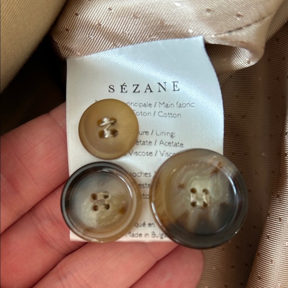 Sezane Tan Trench Coat for Women - Picture 6 of 12